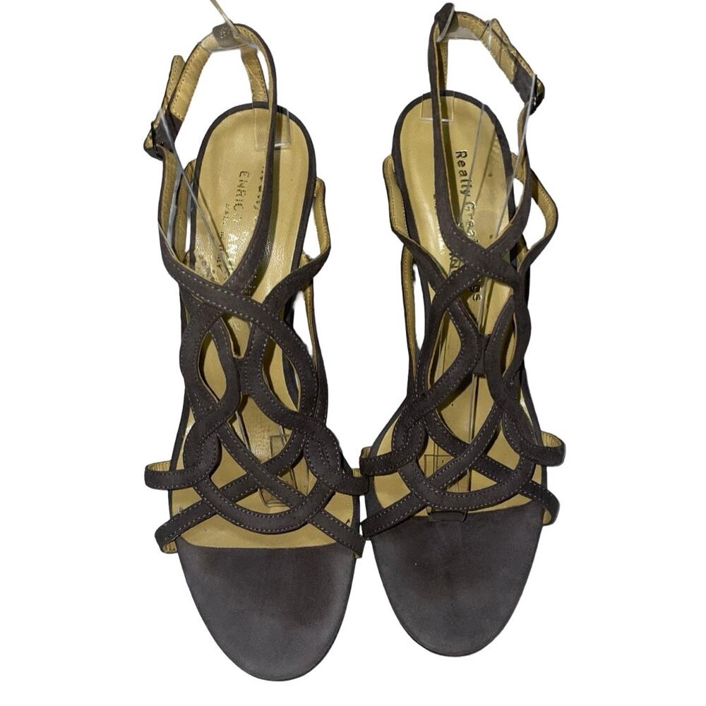 Really Great Things by Enrico Antinori Gray Suede Strappy Heels     Size: EU 38